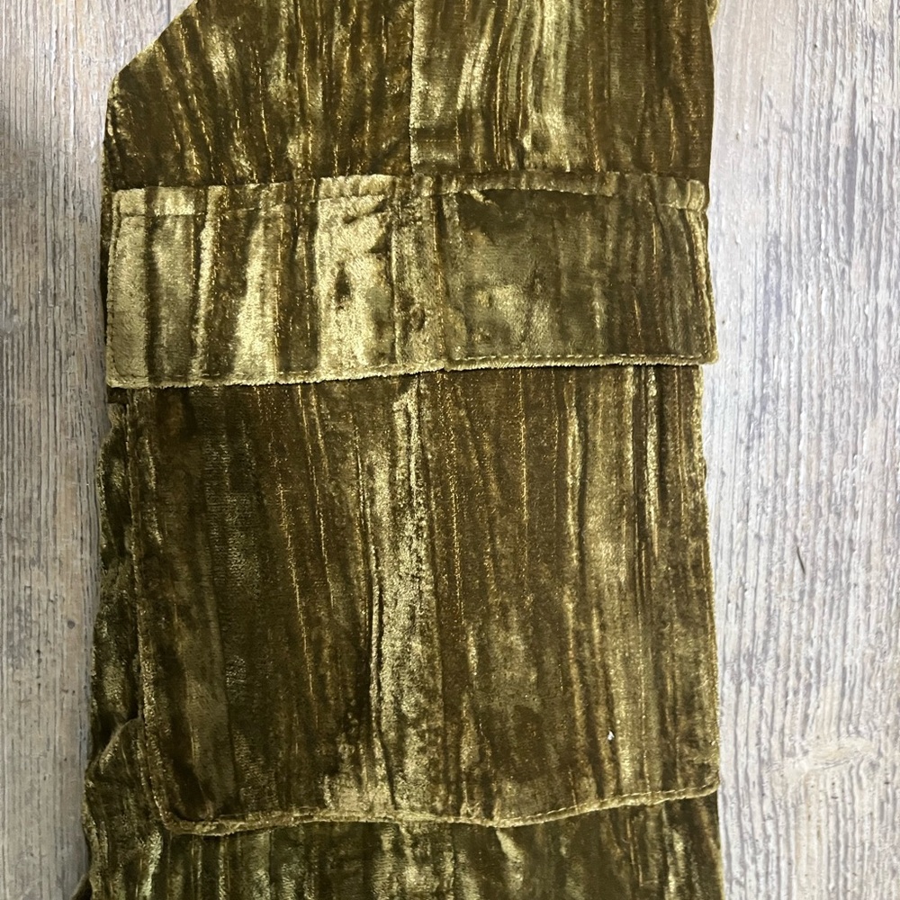 Pretty Garbage Green Velvet Pants women’s size Small - Picture 11 of 13